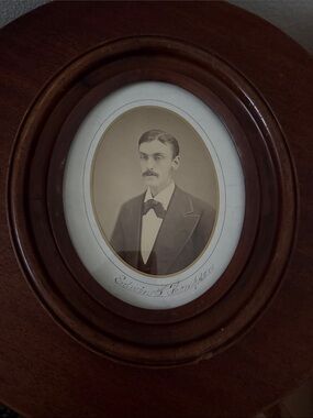 Oval Vintage Frame with Sepia Photo 11”x13”